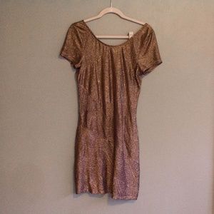 Free People Bronze Bodycon Dress